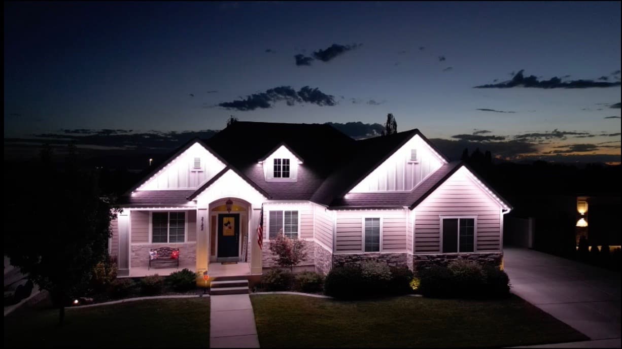 Dusk sky · crisp peak lighting